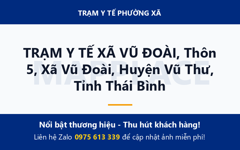 TRẠM Y TẾ XÃ VŨ ĐOÀI, Thôn 5, Xã Vũ Đoài, Huyện Vũ Thư, Tỉnh Thái Bình