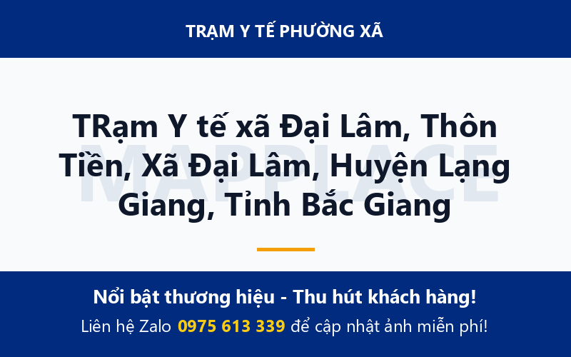 TRạm Y tế xã Đại Lâm, Thôn Tiền, Xã Đại Lâm, Huyện Lạng Giang, Tỉnh Bắc Giang