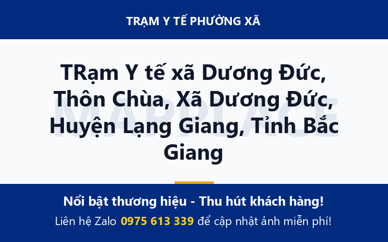 TRạm Y tế xã Dương Đức, Thôn Chùa, Xã Dương Đức, Huyện Lạng Giang, Tỉnh Bắc Giang