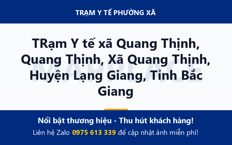 TRạm Y tế xã Quang Thịnh, Quang Thịnh, Xã Quang Thịnh, Huyện Lạng Giang, Tỉnh Bắc Giang