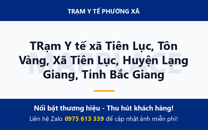 TRạm Y tế xã Tiên Lục, Tôn Vàng, Xã Tiên Lục, Huyện Lạng Giang, Tỉnh Bắc Giang