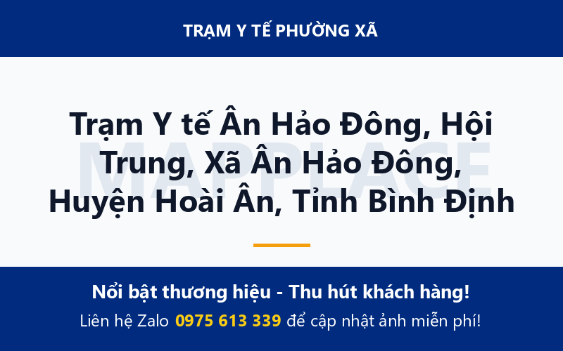 Trạm Y tế Ân Hảo Đông, Hội Trung, Xã Ân Hảo Đông, Huyện Hoài Ân, Tỉnh Bình Định