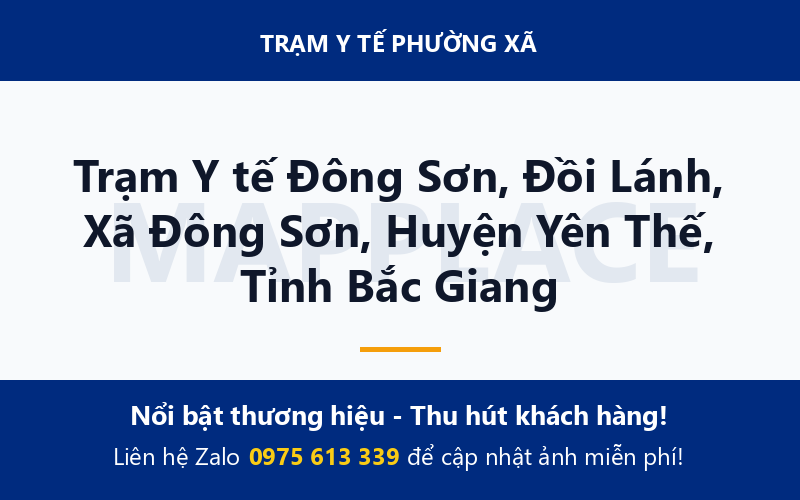 Trạm Y tế Đông Sơn, Đồi Lánh, Xã Đông Sơn, Huyện Yên Thế, Tỉnh Bắc Giang