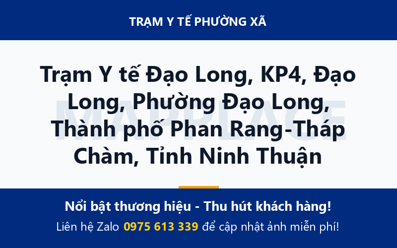 Trạm Y tế Đạo Long, KP4, Đạo Long, Phường Đạo Long, Thành phố Phan Rang-Tháp Chàm, Tỉnh Ninh Thuận