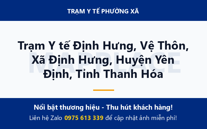 Trạm Y tế Định Hưng, Vệ Thôn, Xã Định Hưng, Huyện Yên Định, Tỉnh Thanh Hóa