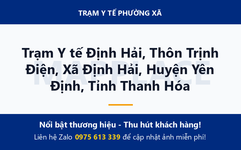 Trạm Y tế Định Hải, Thôn Trịnh Điện, Xã Định Hải, Huyện Yên Định, Tỉnh Thanh Hóa