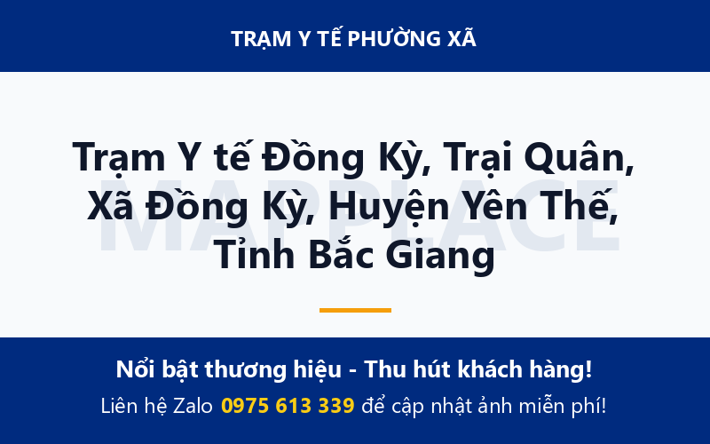 Trạm Y tế Đồng Kỳ, Trại Quân, Xã Đồng Kỳ, Huyện Yên Thế, Tỉnh Bắc Giang