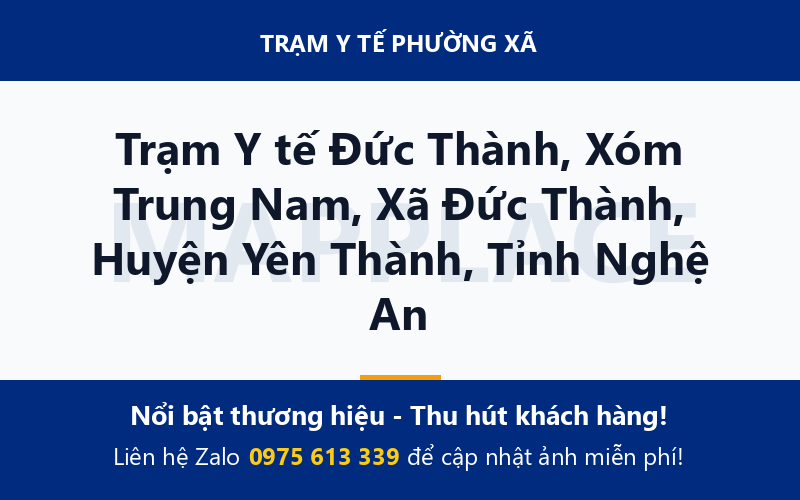 Trạm Y tế Đức Thành, Xóm Trung Nam, Xã Đức Thành, Huyện Yên Thành, Tỉnh Nghệ An