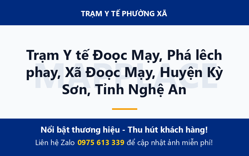 Trạm Y tế Đoọc Mạy, Phá lêch phay, Xã Đoọc Mạy, Huyện Kỳ Sơn, Tỉnh Nghệ An