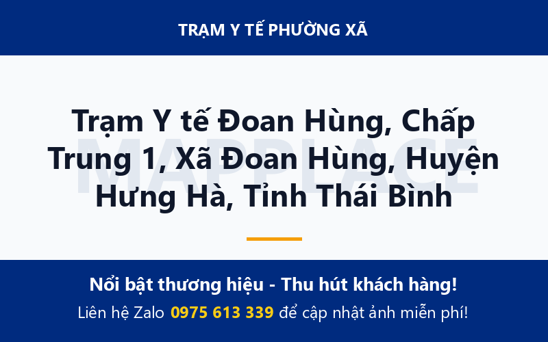 Trạm Y tế Đoan Hùng, Chấp Trung 1, Xã Đoan Hùng, Huyện Hưng Hà, Tỉnh Thái Bình