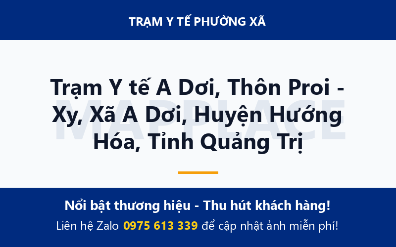 Trạm Y tế A Dơi, Thôn Proi - Xy, Xã A Dơi, Huyện Hướng Hóa, Tỉnh Quảng Trị