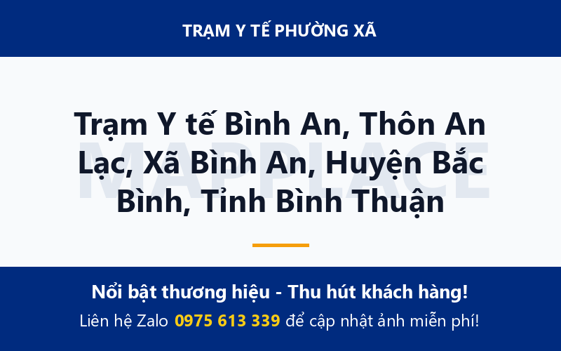 Trạm Y tế Bình An, Thôn An Lạc, Xã Bình An, Huyện Bắc Bình, Tỉnh Bình Thuận