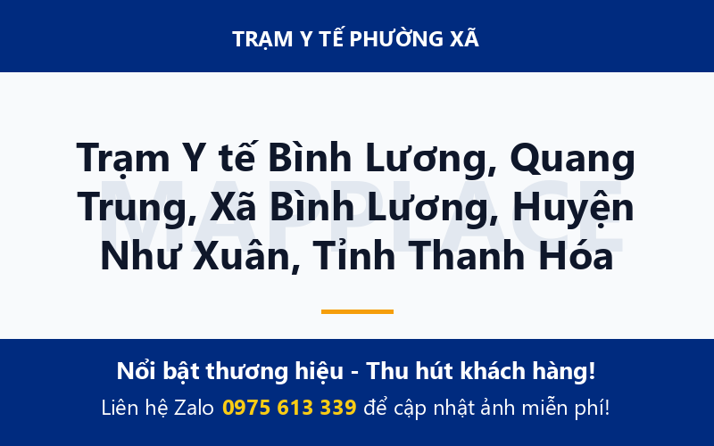Trạm Y tế Bình Lương, Quang Trung, Xã Bình Lương, Huyện Như Xuân, Tỉnh Thanh Hóa