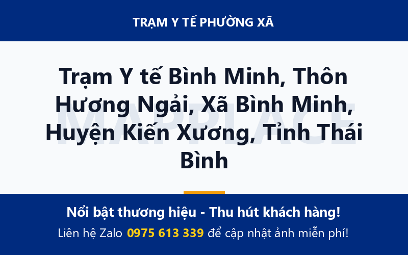 Trạm Y tế Bình Minh, Thôn Hương Ngải, Xã Bình Minh, Huyện Kiến Xương, Tỉnh Thái Bình