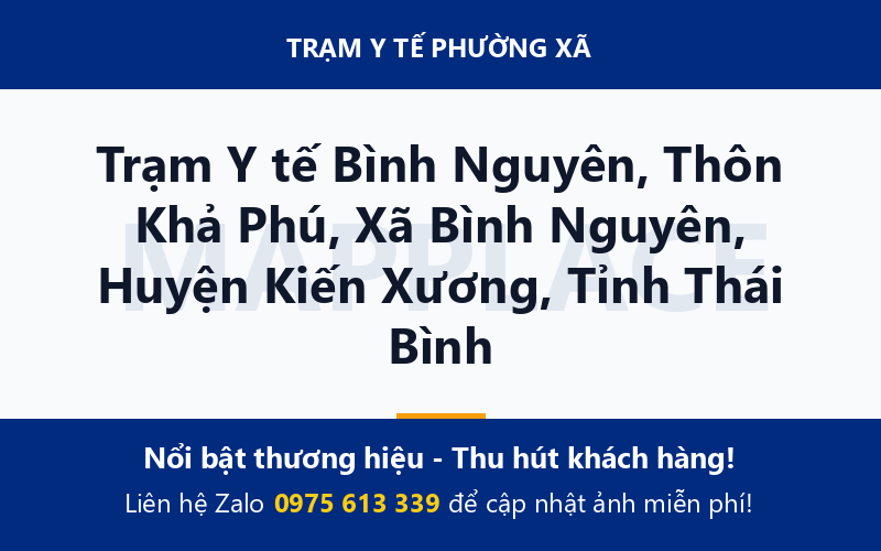 Trạm Y tế Bình Nguyên, Thôn Khả Phú, Xã Bình Nguyên, Huyện Kiến Xương, Tỉnh Thái Bình