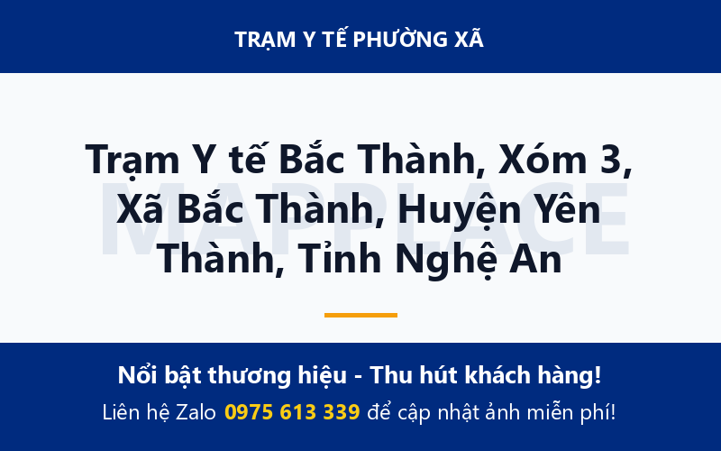Trạm Y tế Bắc Thành, Xóm 3, Xã Bắc Thành, Huyện Yên Thành, Tỉnh Nghệ An