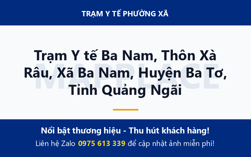 Trạm Y tế Ba Nam, Thôn Xà Râu, Xã Ba Nam, Huyện Ba Tơ, Tỉnh Quảng Ngãi