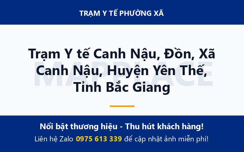 Trạm Y tế Canh Nậu, Đồn, Xã Canh Nậu, Huyện Yên Thế, Tỉnh Bắc Giang