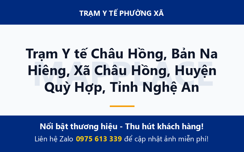 Trạm Y tế Châu Hồng, Bản Na Hiêng, Xã Châu Hồng, Huyện Quỳ Hợp, Tỉnh Nghệ An
