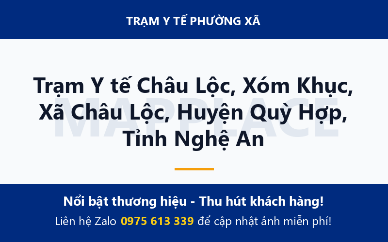 Trạm Y tế Châu Lộc, Xóm Khục, Xã Châu Lộc, Huyện Quỳ Hợp, Tỉnh Nghệ An