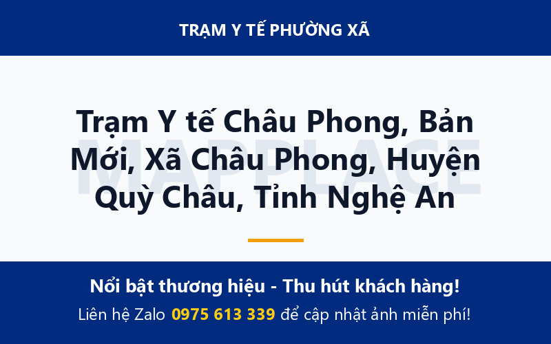 Trạm Y tế Châu Phong, Bản Mới, Xã Châu Phong, Huyện Quỳ Châu, Tỉnh Nghệ An
