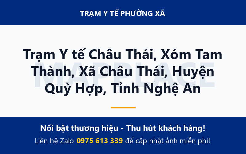 Trạm Y tế Châu Thái, Xóm Tam Thành, Xã Châu Thái, Huyện Quỳ Hợp, Tỉnh Nghệ An