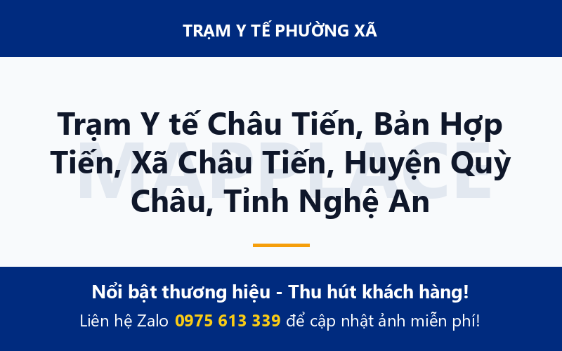 Trạm Y tế Châu Tiến, Bản Hợp Tiến, Xã Châu Tiến, Huyện Quỳ Châu, Tỉnh Nghệ An