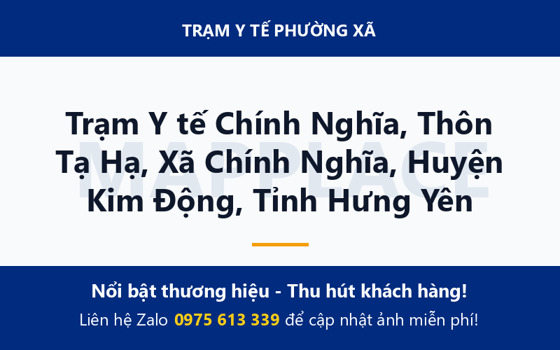 Trạm Y tế Chính Nghĩa, Thôn Tạ Hạ, Xã Chính Nghĩa, Huyện Kim Động, Tỉnh Hưng Yên
