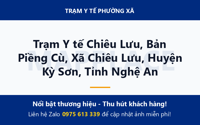 Trạm Y tế Chiêu Lưu, Bản Piềng Cù, Xã Chiêu Lưu, Huyện Kỳ Sơn, Tỉnh Nghệ An
