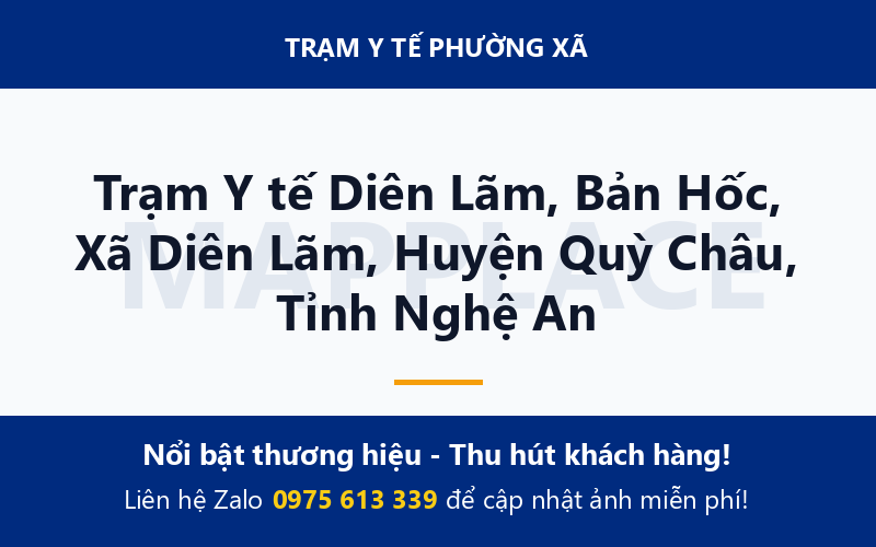 Trạm Y tế Diên Lãm, Bản Hốc, Xã Diên Lãm, Huyện Quỳ Châu, Tỉnh Nghệ An