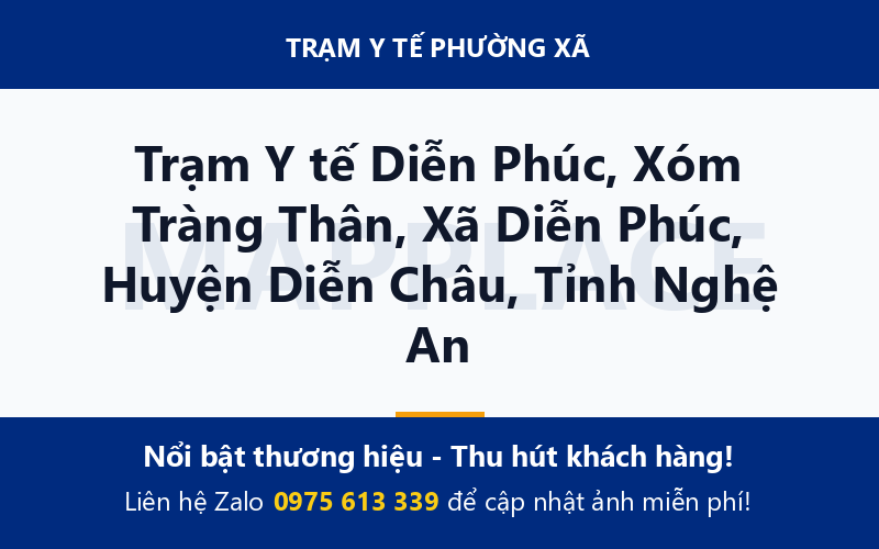 Trạm Y tế Diễn Phúc, Xóm Tràng Thân, Xã Diễn Phúc, Huyện Diễn Châu, Tỉnh Nghệ An
