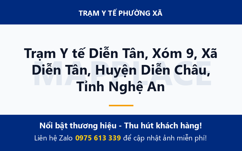 Trạm Y tế Diễn Tân, Xóm 9, Xã Diễn Tân, Huyện Diễn Châu, Tỉnh Nghệ An