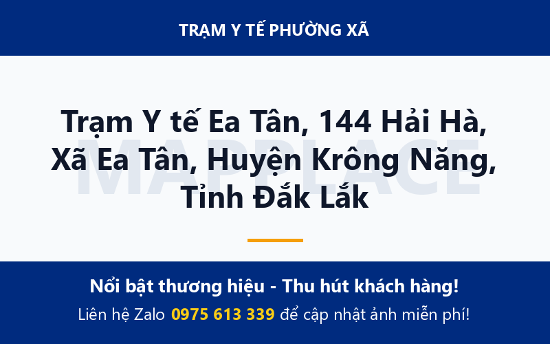 Trạm Y tế Ea Tân, 144 Hải Hà, Xã Ea Tân, Huyện Krông Năng, Tỉnh Đắk Lắk