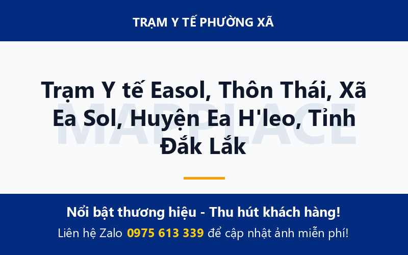 Trạm Y tế Easol, Thôn Thái, Xã Ea Sol, Huyện Ea H'leo, Tỉnh Đắk Lắk