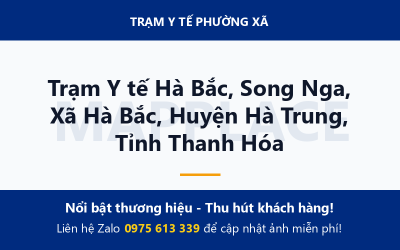 Trạm Y tế Hà Bắc, Song Nga, Xã Hà Bắc, Huyện Hà Trung, Tỉnh Thanh Hóa