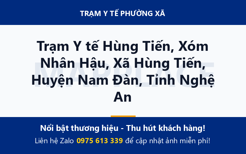 Trạm Y tế Hùng Tiến, Xóm Nhân Hậu, Xã Hùng Tiến, Huyện Nam Đàn, Tỉnh Nghệ An