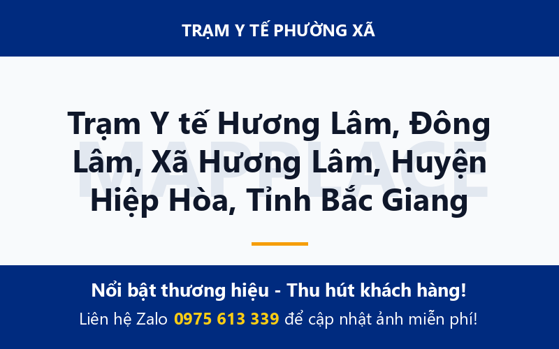 Trạm Y tế Hương Lâm, Đông Lâm, Xã Hương Lâm, Huyện Hiệp Hòa, Tỉnh Bắc Giang