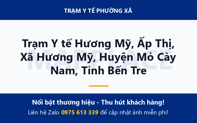 Trạm Y tế Hương Mỹ, Ấp Thị, Xã Hương Mỹ, Huyện Mỏ Cày Nam, Tỉnh Bến Tre