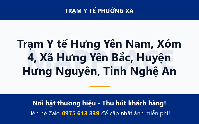 Trạm Y tế Hưng Yên Nam, Xóm 4, Xã Hưng Yên Bắc, Huyện Hưng Nguyên, Tỉnh Nghệ An