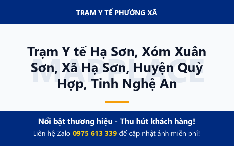 Trạm Y tế Hạ Sơn, Xóm Xuân Sơn, Xã Hạ Sơn, Huyện Quỳ Hợp, Tỉnh Nghệ An
