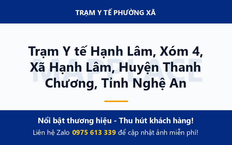 Trạm Y tế Hạnh Lâm, Xóm 4, Xã Hạnh Lâm, Huyện Thanh Chương, Tỉnh Nghệ An