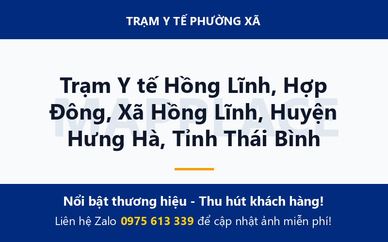 Trạm Y tế Hồng Lĩnh, Hợp Đông, Xã Hồng Lĩnh, Huyện Hưng Hà, Tỉnh Thái Bình