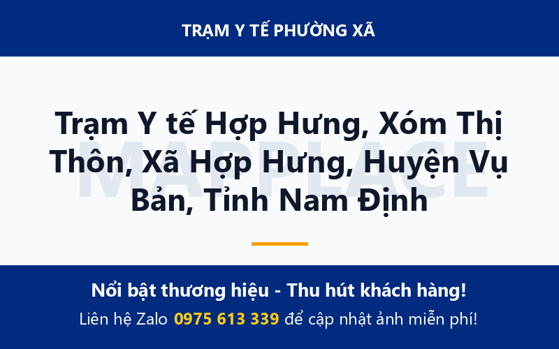 Trạm Y tế Hợp Hưng, Xóm Thị Thôn, Xã Hợp Hưng, Huyện Vụ Bản, Tỉnh Nam Định