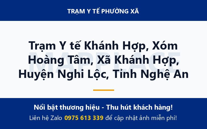 Trạm Y tế Khánh Hợp, Xóm Hoàng Tâm, Xã Khánh Hợp, Huyện Nghi Lộc, Tỉnh Nghệ An