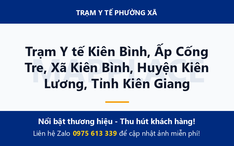Trạm Y tế Kiên Bình, Ấp Cống Tre, Xã Kiên Bình, Huyện Kiên Lương, Tỉnh Kiên Giang