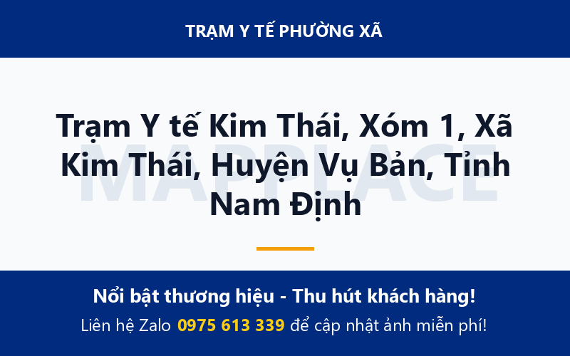 Trạm Y tế Kim Thái, Xóm 1, Xã Kim Thái, Huyện Vụ Bản, Tỉnh Nam Định
