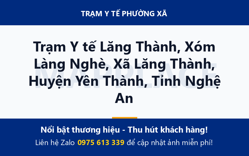 Trạm Y tế Lăng Thành, Xóm Làng Nghè, Xã Lăng Thành, Huyện Yên Thành, Tỉnh Nghệ An