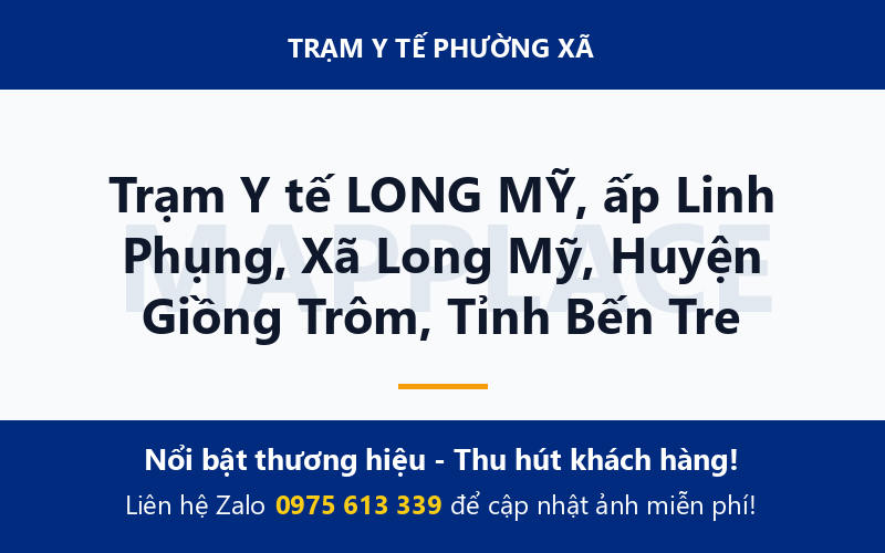 Trạm Y tế LONG MỸ, ấp Linh Phụng, Xã Long Mỹ, Huyện Giồng Trôm, Tỉnh Bến Tre