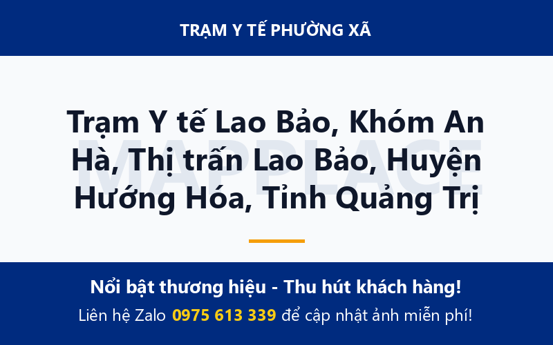 Trạm Y tế Lao Bảo, Khóm An Hà, Thị trấn Lao Bảo, Huyện Hướng Hóa, Tỉnh Quảng Trị