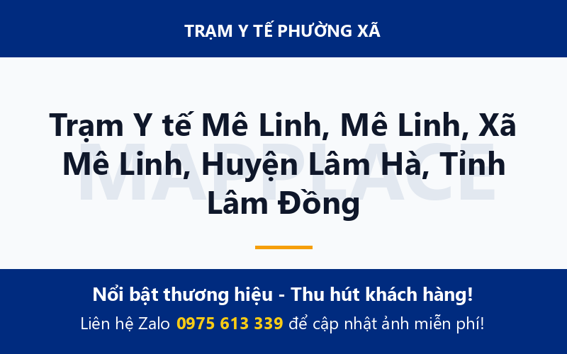 Trạm Y tế Mê Linh, Mê Linh, Xã Mê Linh, Huyện Lâm Hà, Tỉnh Lâm Đồng